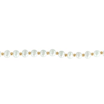 Bracelet perles et boules or jaune 18 carats