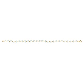 Bracelet perles et boules or jaune 18 carats