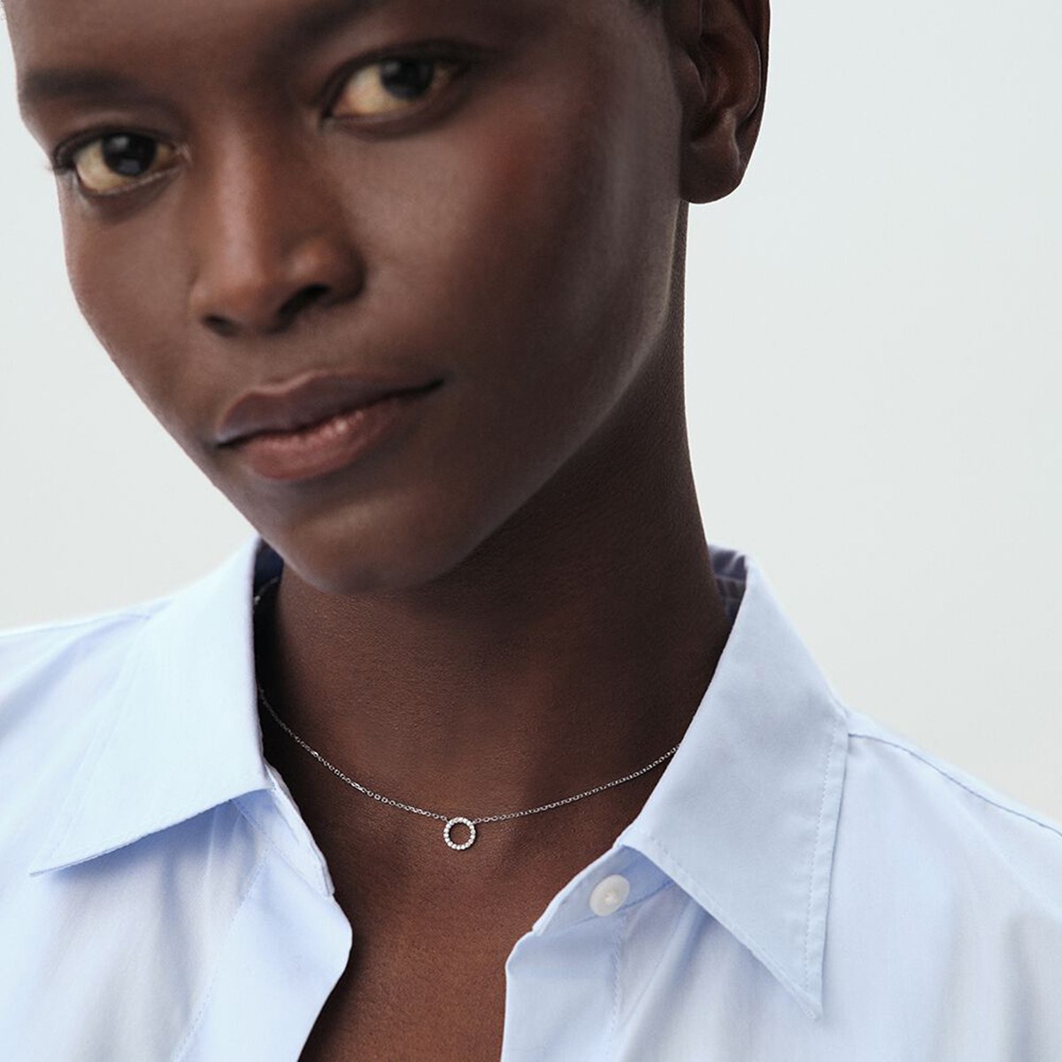 Collier Agatha Rondou argent - vue 2