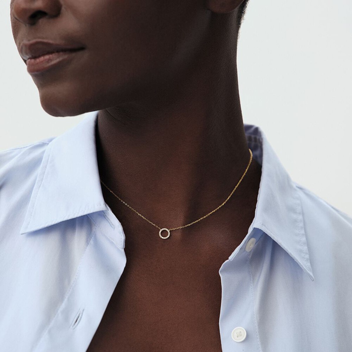 Collier Agatha Rondou argent doré - vue 2