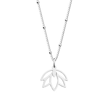 Collier Les Georgettes Lotus laiton argenté