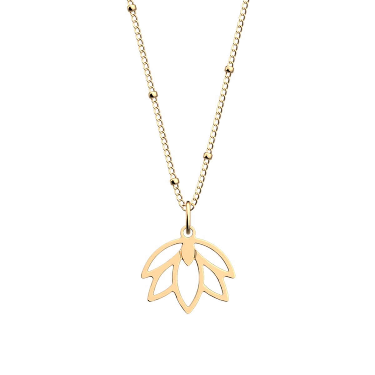 Collier Les Georgettes Lotus laiton doré