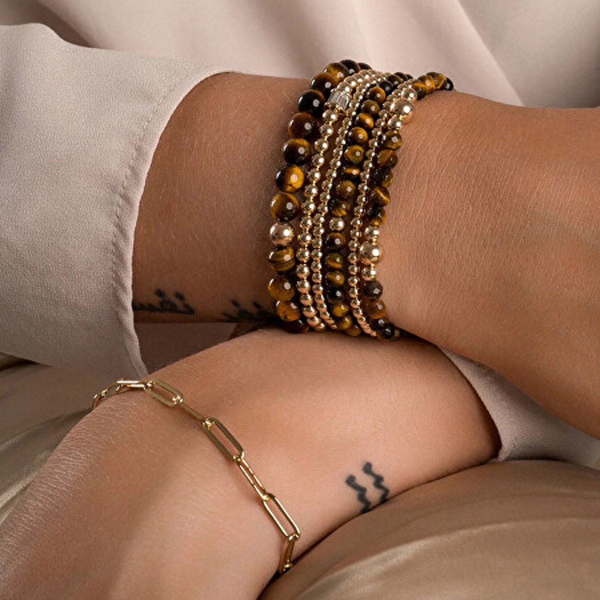 Bracelet Sparkling Jewels Saturne Small argent
Oeil de tigre - vue 2