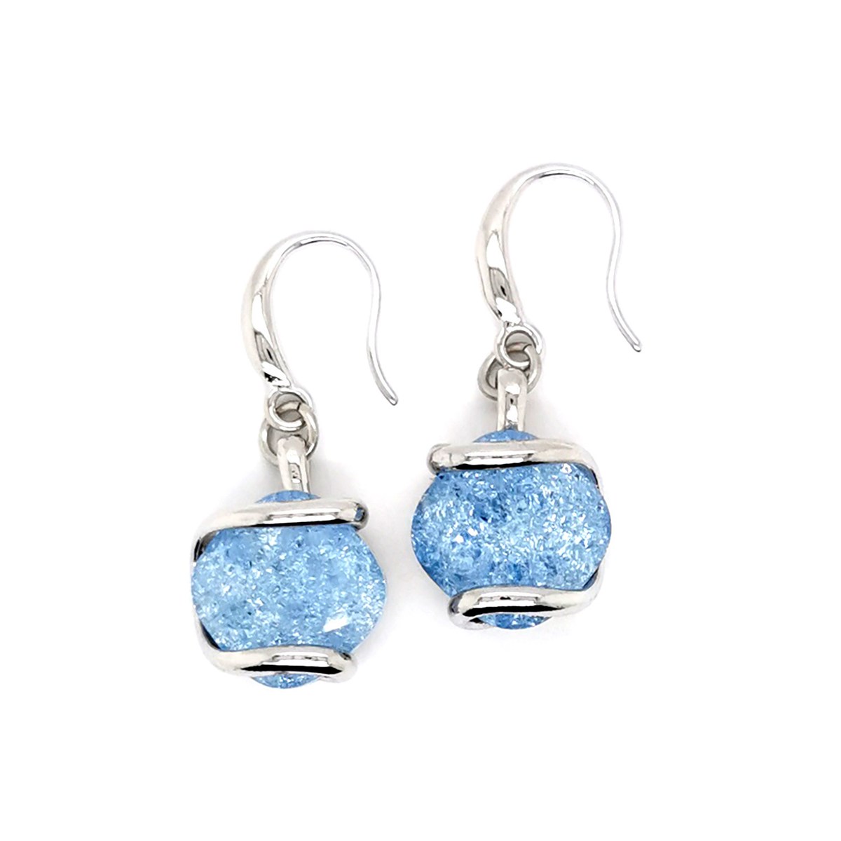 Boucles d'oreilles Andrea Marazzini Rhodium Ice Blue - vue 2