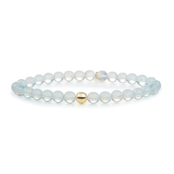 Bracelet Sparkling Jewels Saturne Large
Opalite argent plaqué or