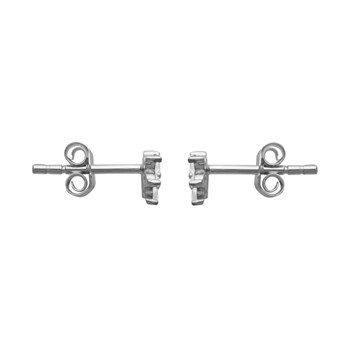 Boucles d'oreilles Brillaxis Fleur argent