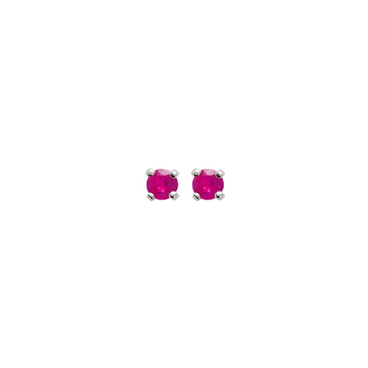 Boucles d'oreilles Brillaxis fuschia argent 3mm