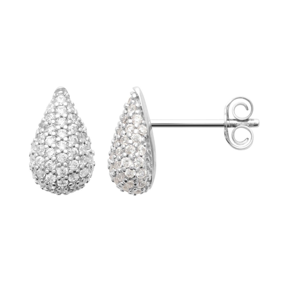 Boucles d'oreilles Brillaxis Goutte argent OZ - vue 3