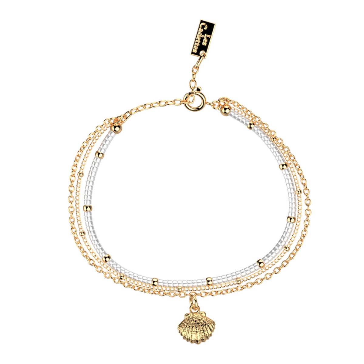 Bracelet multirang Les Cadettes Coquille St Jacques