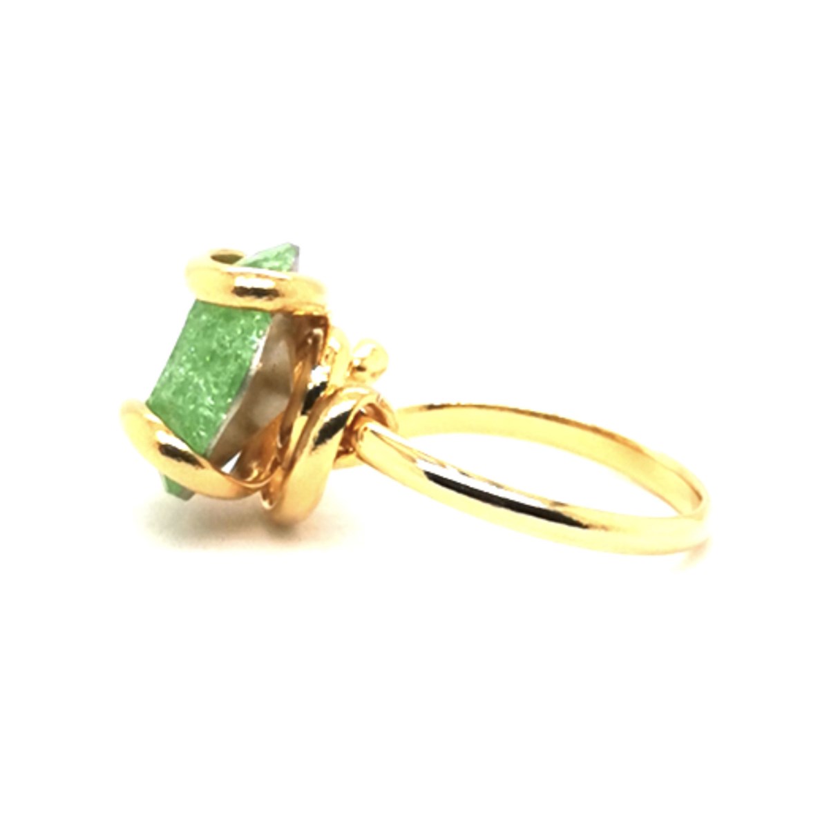 Bague Andréa Marzzini dorée Ice Péridot - vue 2