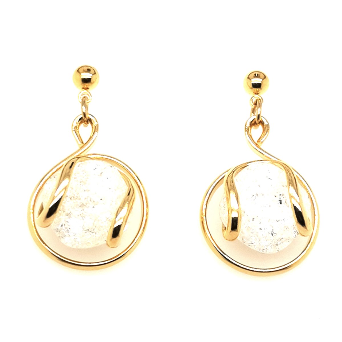 Boucles d'oreilles Andréa Marazzini Ice white opale - vue 2