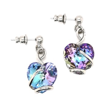 Boucles d'oreilles Andrea Marazzini coeur bleu