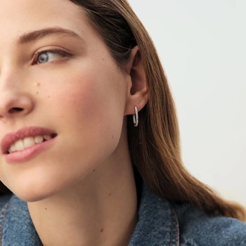 Boucles d'oreilles Agatha Rondou argent oxydes