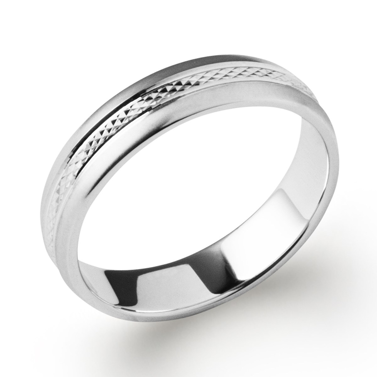 Alliance homme Brillaxis en argent 925 - vue 2