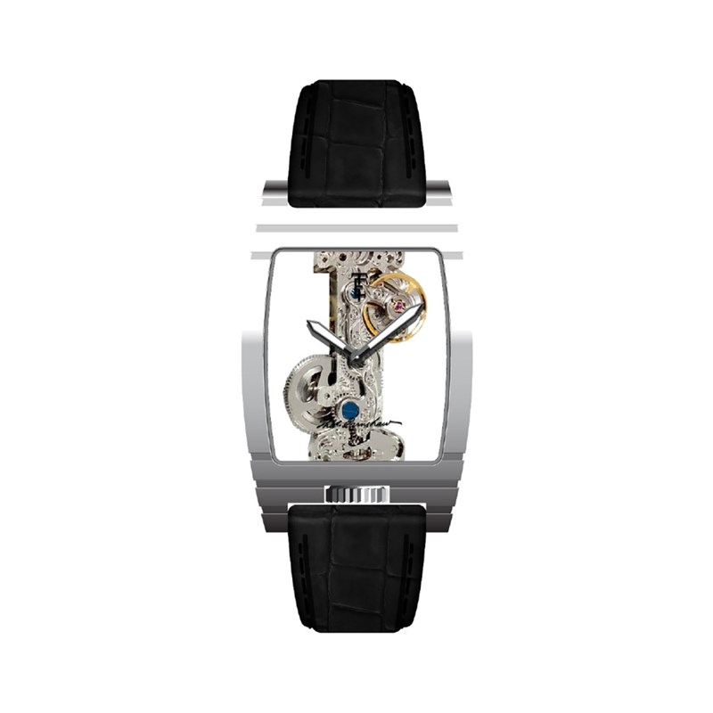 Discovery Wolver Bridge Mechanical - Montre homme - Mouvement automatique squelette 2 aiguilles - Blanc
