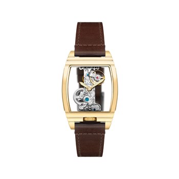 Discovery Wolver Bridge Mechanical - Montre homme - Mouvement automatique squelette 2 aiguilles - Marron