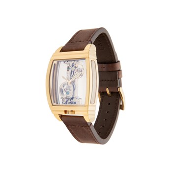 Discovery Wolver Bridge Mechanical - Montre homme - Mouvement automatique squelette 2 aiguilles - Marron