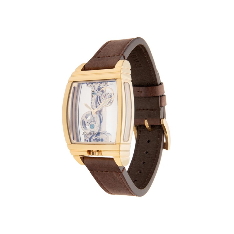 Discovery Wolver Bridge Mechanical - Montre homme - Mouvement automatique squelette 2 aiguilles - Marron - vue 2