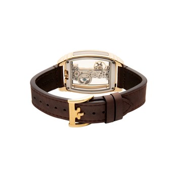 Discovery Wolver Bridge Mechanical - Montre homme - Mouvement automatique squelette 2 aiguilles - Marron