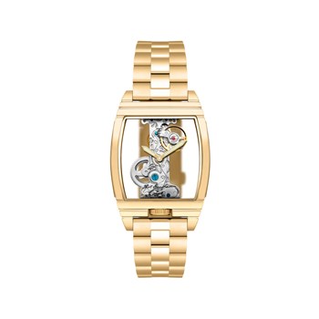 Discovery Wolver Bridge Mechanical - Montre homme - Mouvement automatique squelette 2 aiguilles - Doré
