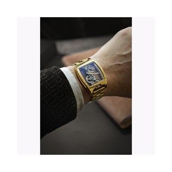 Discovery Wolver Bridge Mechanical - Montre homme - Mouvement automatique squelette 2 aiguilles - Doré
