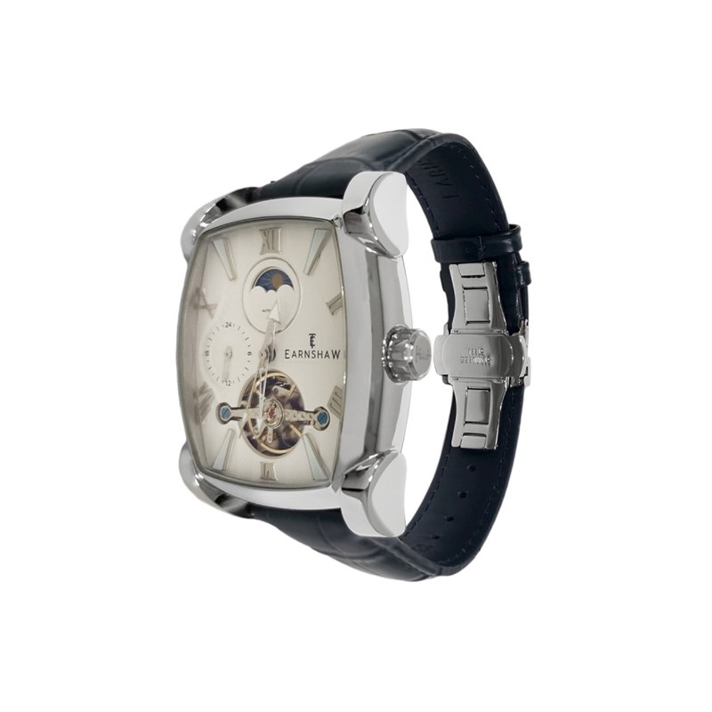 Heritage Kensington Multifonction Automatic - Montre homme - Boitier argent - Bracelet cuir bleu - vue 2