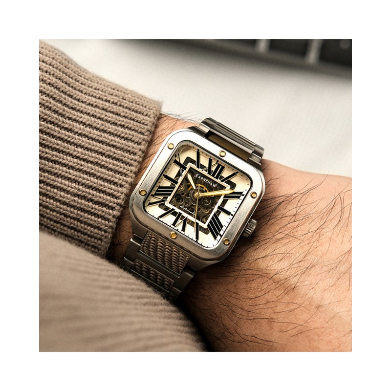 ENGINEER LENNOX SKELETON AUTOMATIC - Montre homme - Mouvement automatique squelette 3 aiguilles - Cadran marron - vue 5