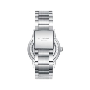 LEO - Montre Homme - Analogique Mouvement Squelette Automatique - Boitier rond en métal - Cadran blanc