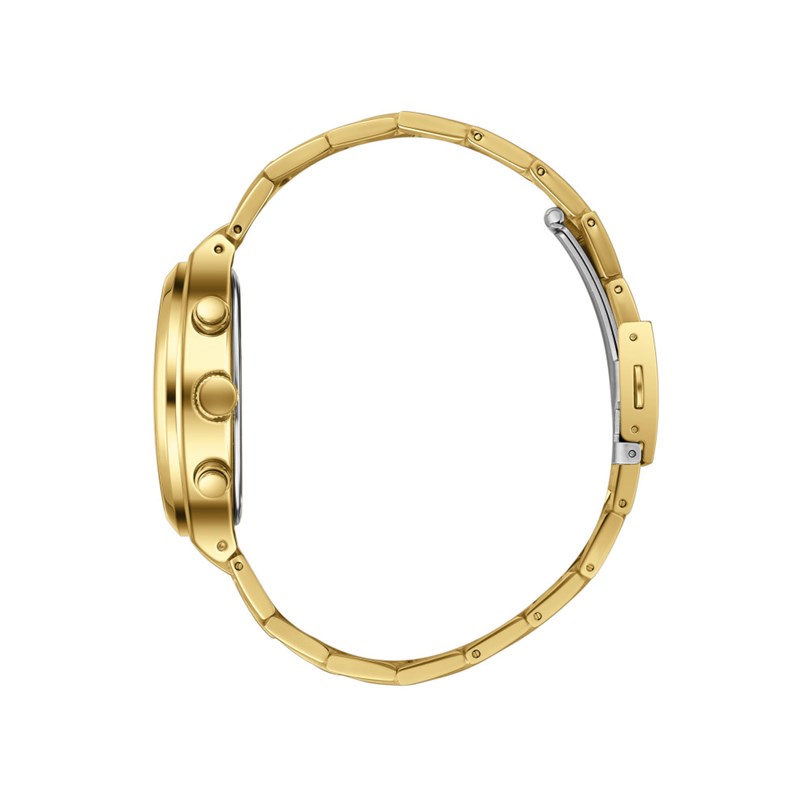JOSHUA - Montre Homme - Analogique Mouvement Quartz Multifonction - Boitier carré en métal doré - vue 3