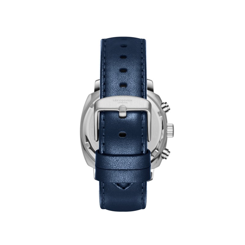 PATRICK - Montre Homme - Analogique Mouvement Quartz Multifonction - Boitier rond en métal argenté - Bracelet bleu - vue 4