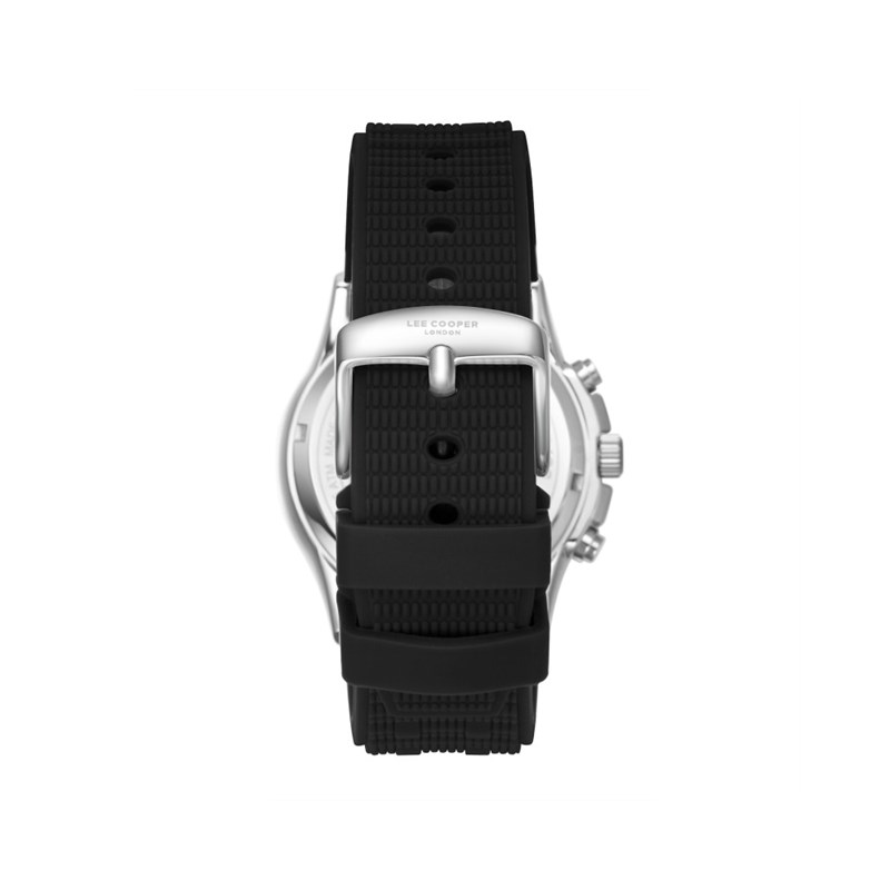 ALBERT - Montre Homme - Analogique Mouvement Quartz Multifonction - Boitier rond en métal argenté - Bracelet noir - vue 4