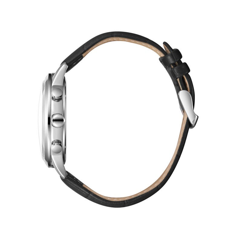 THEODORE - Montre Homme - Analogique Mouvement Quartz Multifonction - Boitier rond en métal argenté - Cadran noir - vue 3