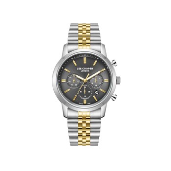 VINCENT - Montre Homme - Analogique Mouvement Quartz Multifonction - Boitier rond en métal argenté - Cadran gris