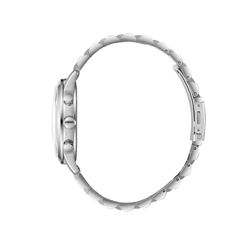 VINCENT - Montre Homme - Analogique Mouvement Quartz Multifonction - Boitier rond en métal argenté - Cadran noir - vue 2