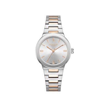 MICHAELA - Montre Femme - Analogique Mouvement Quartz 3 aiguilles - Boitier rond en métal - Bracelet gris