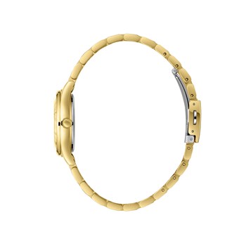 JOAN - Montre Femme - Analogique Mouvement Quartz 3 aiguilles - Boitier rond en métal  - Lunette facettée en crystal - Cadran blanc