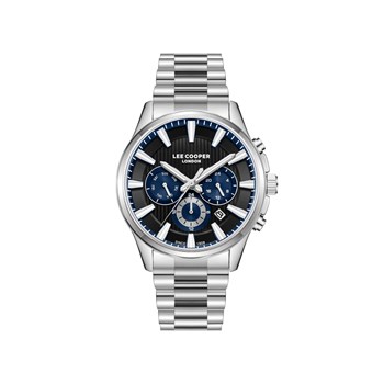 AUGUSTIN - Montre Homme - Analogique Mouvement Multifonction - Boitier rond en métal - Bracelet en métal - Cadran noir