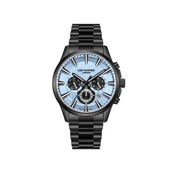 AUGUSTIN - Montre Homme - Analogique Mouvement Multifonction - Boitier rond en métal - Bracelet en métal - Cadran bleu