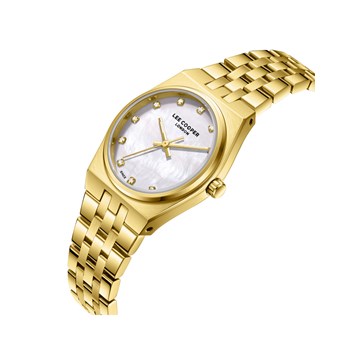 SUZANNE - Montre Femme - Analogique Mouvement Quartz 3 aiguilles - Boitier tonneau en métal - Cadran nacré blanc