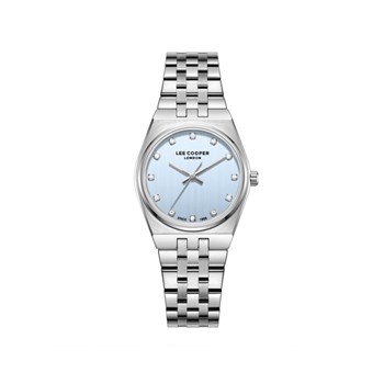 SUZANNE - Montre Femme - Analogique Mouvement Quartz 3 aiguilles - Boitier tonneau en métal - Cadran nacré bleu