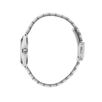 SUZANNE - Montre Femme - Analogique Mouvement Quartz 3 aiguilles - Boitier tonneau en métal - Cadran nacré bleu