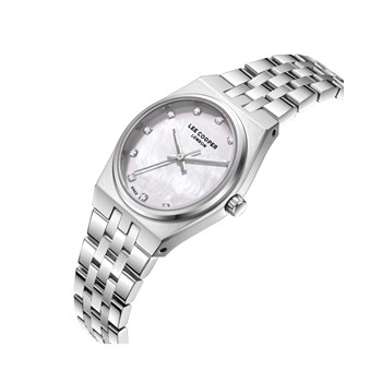 SUZANNE - Montre Femme - Analogique Mouvement Quartz 3 aiguilles - Boitier tonneau en métal - Cadran nacré blanc
