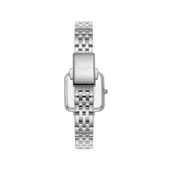 EMMA - Montre Femme - Analogique Quartz 2 aiguilles - Boitier carré en métal - Cadran nacré - Bracelet en métal argenté