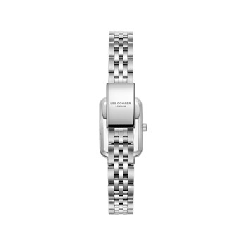 FREYA - Montre Femme - Analogique Quartz 2 aiguilles - Boitier rectangulaire en métal - Cadran nacré - Bracelet argenté