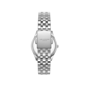 MAYA - Montre Femme - Analogique Quartz 3 aiguilles - Boitier rond en métal avec lunette empierrée - Cadran bleu clair