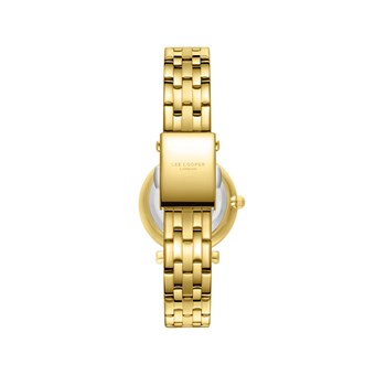 MILLIE - Montre Femme - Analogique Quartz 2 aiguilles - Boitier rond en métal - Cadran nacré - Bracelet en métal doré