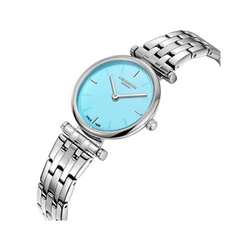 MILLIE - Montre Femme - Analogique Quartz 2 aiguilles - Boitier rond en métal - Cadran nacré - Bracelet en métal argenté