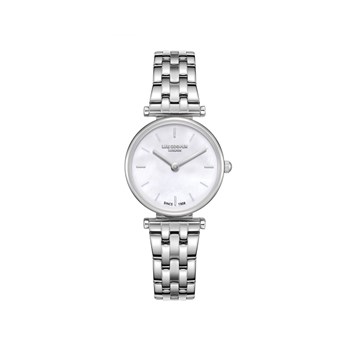 MILLIE - Montre Femme - Analogique Quartz 2 aiguilles - Boitier rond en métal - Cadran nacré - Bracelet en métal argenté