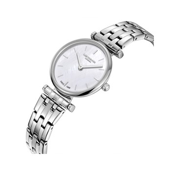 MILLIE - Montre Femme - Analogique Quartz 2 aiguilles - Boitier rond en métal - Cadran nacré - Bracelet en métal argenté