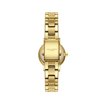 LORNA - Montre Femme - Analogique Quartz 3 aiguilles - Boitier rond en métal - Cadran nacré blanc
